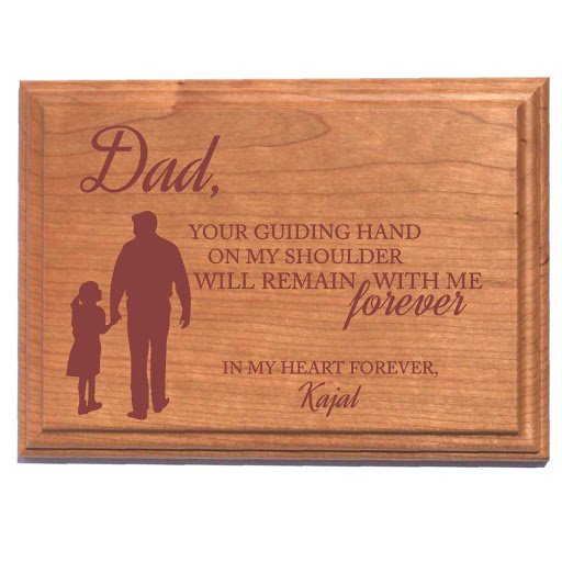 Engraved Plaque for Awesome Dad by Daughter