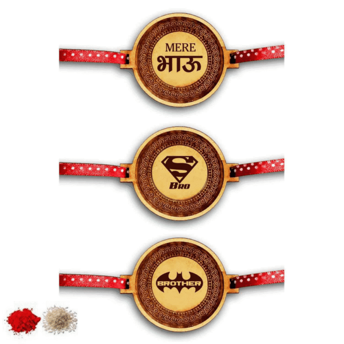 Engraved Super Batmen Bhau Brother Rakhi