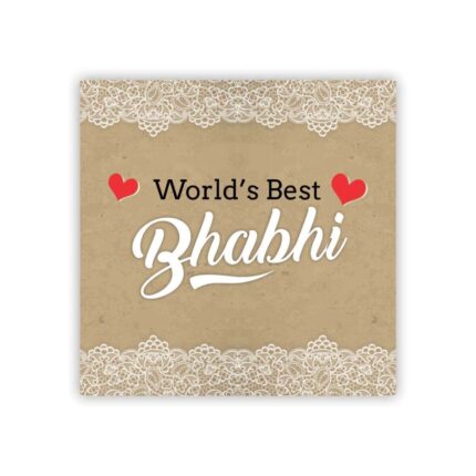 Engraved Worlds Best Bhaiya Bhabhi Glass Tea Cups with Rakhi - Image 2