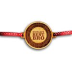 Engraved Worlds Best Bro Rakhi for Brother