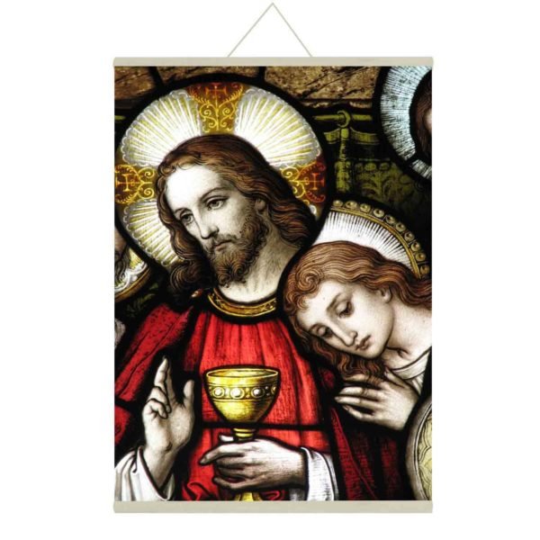 Mary Magdalene and Jesus Canvas Scroll