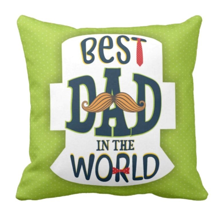 Funky Best Dad in the World Cushion Cover