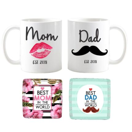 Funky Mom Dad Couple Coffee Mug - Image 5