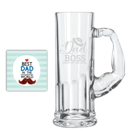 Funny Dad Boss Beer Mug - Image 3