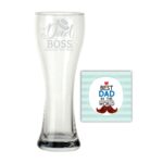 Funny Dad Boss Beer Pilsner Glass