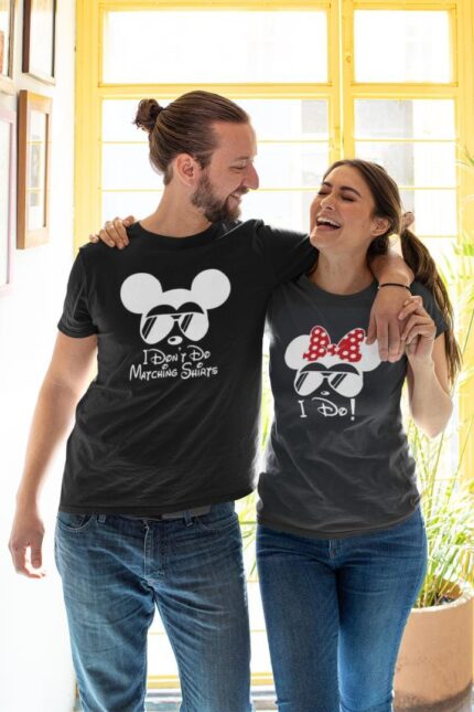Mickey Minnie I Don't Do Couple T-shirt