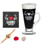 Gabru Brother Engraved Glass Tea Cup
