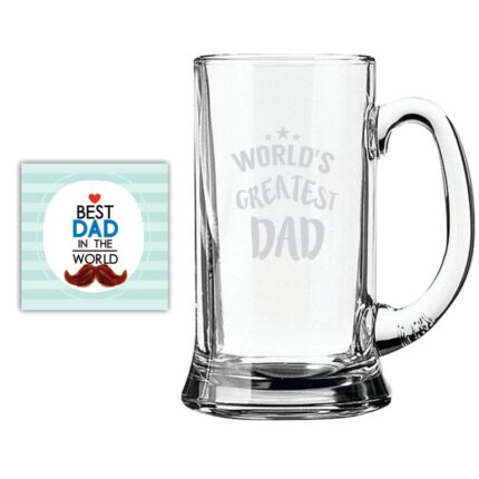 Glitzy Worlds Greatest Dad Beer Mug - Image 2