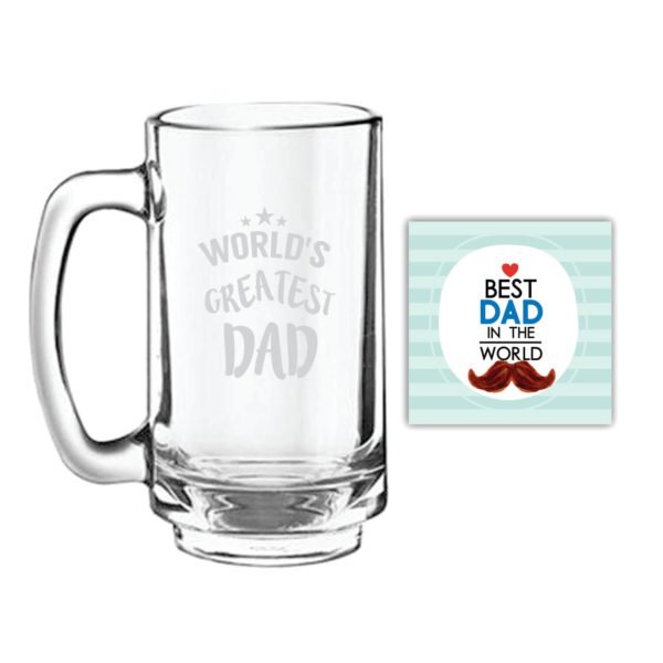 Glitzy Worlds Greatest Dad Beer Mug