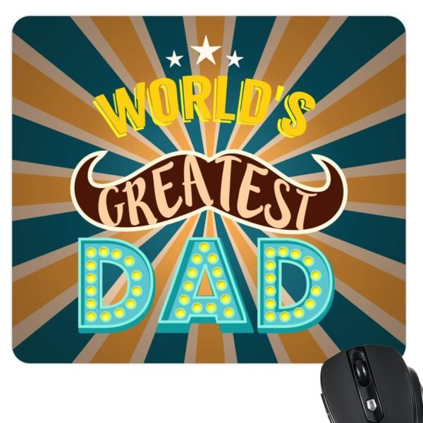 Glitzy Worlds Greatest Dad Mousepad