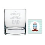 Glitzy Worlds Greatest Dad Whiskey Glass