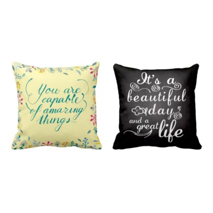 Great Life for Amazing Things Inspirational Cushion Covers Set of 2