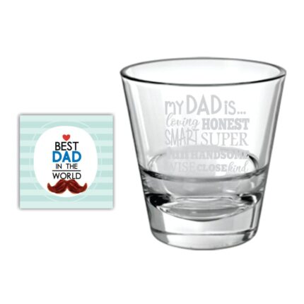 Moustache Awesome Dad Whiskey Glass - Image 59