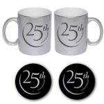 25th Happy Silver Anniversary Couple Coffee Mugs