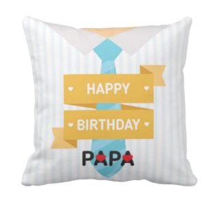 Happy Birthday Papa Printed Cushion Cover