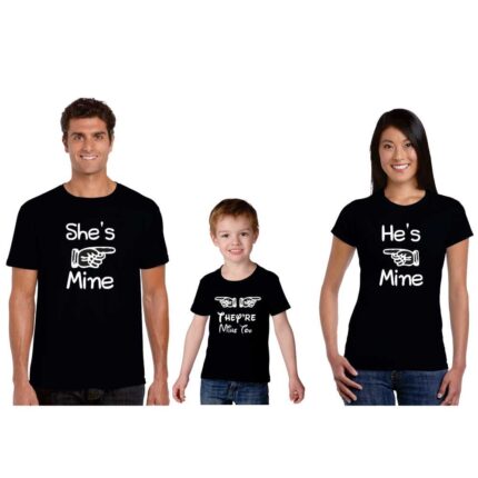 He is mine, she is mine, they are mine Family t shirt - Image 2