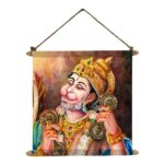 Heavenly Lord Hanuman Canvas Scroll