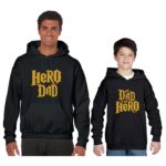 Hero Dad and Child Parent and Child Family Sweatshirts