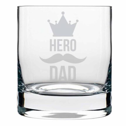 Hero Dad Whiskey Glass