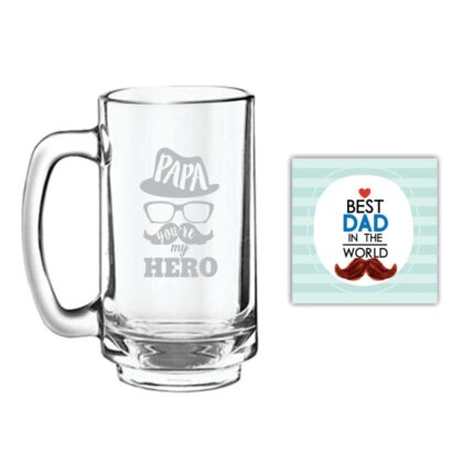Hero Papa Dad Beer Mug - Image 2