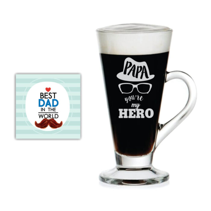 Hero Papa Dad Engraved Tea Mug