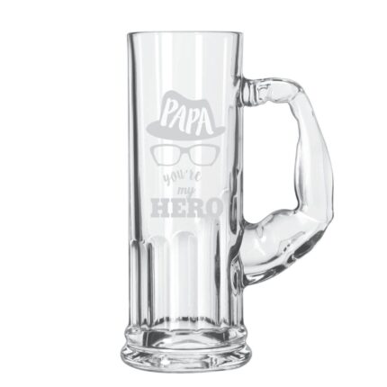 Hero Papa Dad Beer Mug - Image 6