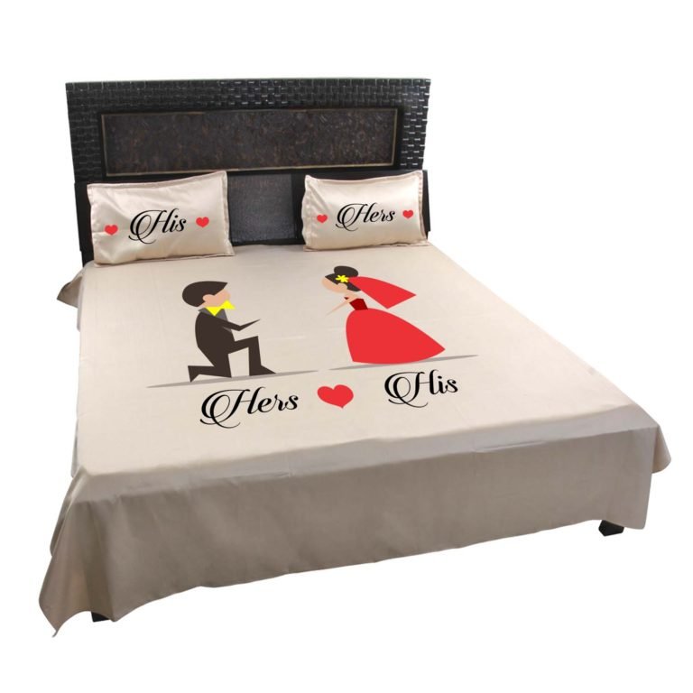 His and Hers Bedsheet with Pillows Cases