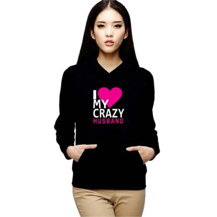 I Love My Crazy Husband And Wife Couple Sweatshirts - Image 3