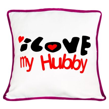 I Love Wifey Hubby Double Side Cushion Covers - Set of 2 for Couple - Image 4