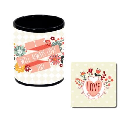 I will Always Love You Couple Mugs with Coasters - Image 2