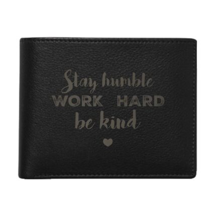 Inspirational Stay Humble Men's Leather Wallet