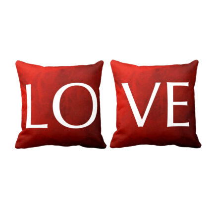 Moustache and Kiss Couple Double Sided Printed Cushion Covers – Set of 2 - Image 4