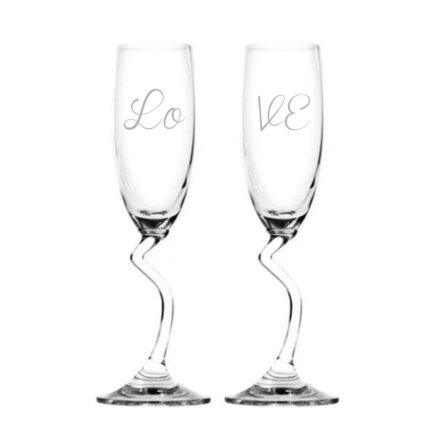 Engraved Love Champagne Flutes - Image 4