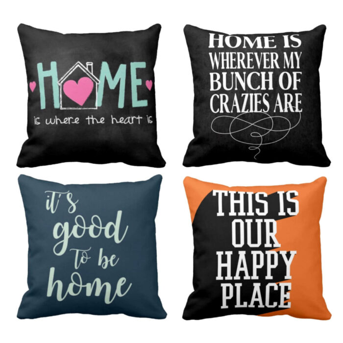 Its Good To Be Home Printed Cushion Covers Set of 4
