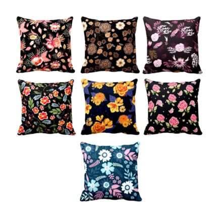Appealing Floral Flowers Cushion Cover Set of 7