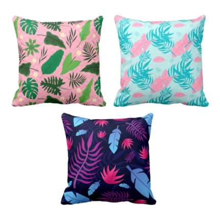 Enticing Refined Floral Cushion Covers Set of 3