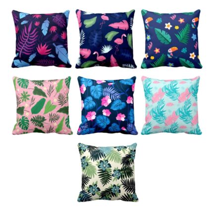 Enticing Floral Flowers Cushion Cover Set of 7