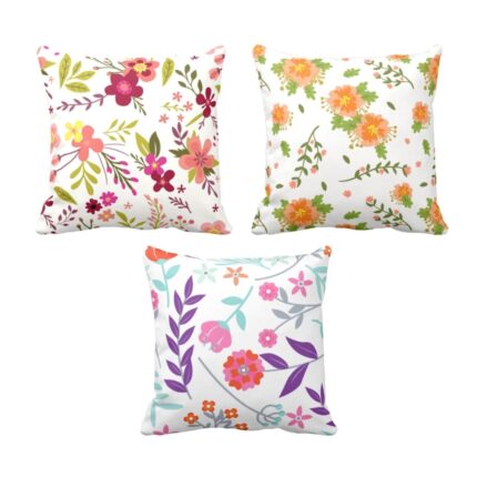 Fascinating Fair Floral Cushion Covers Set of 3