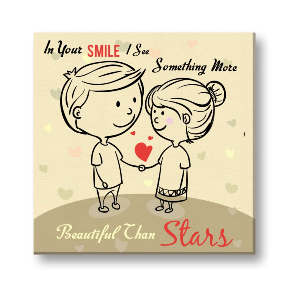 Your Smile is Beautiful Than Stars Painting Canvas Frame