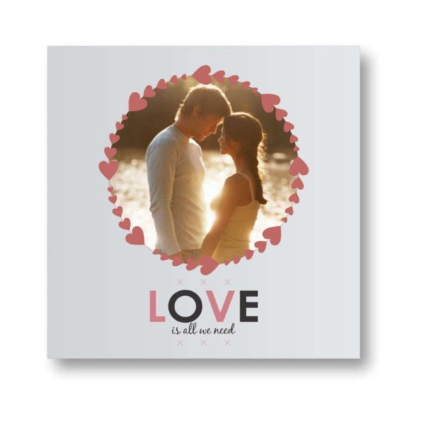 Personalized Love is All We Need Photo Canvas Frame