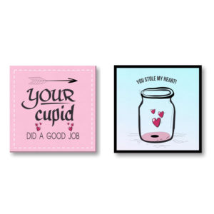 You Stolen My Heart Painting Canvas Frame set of 2
