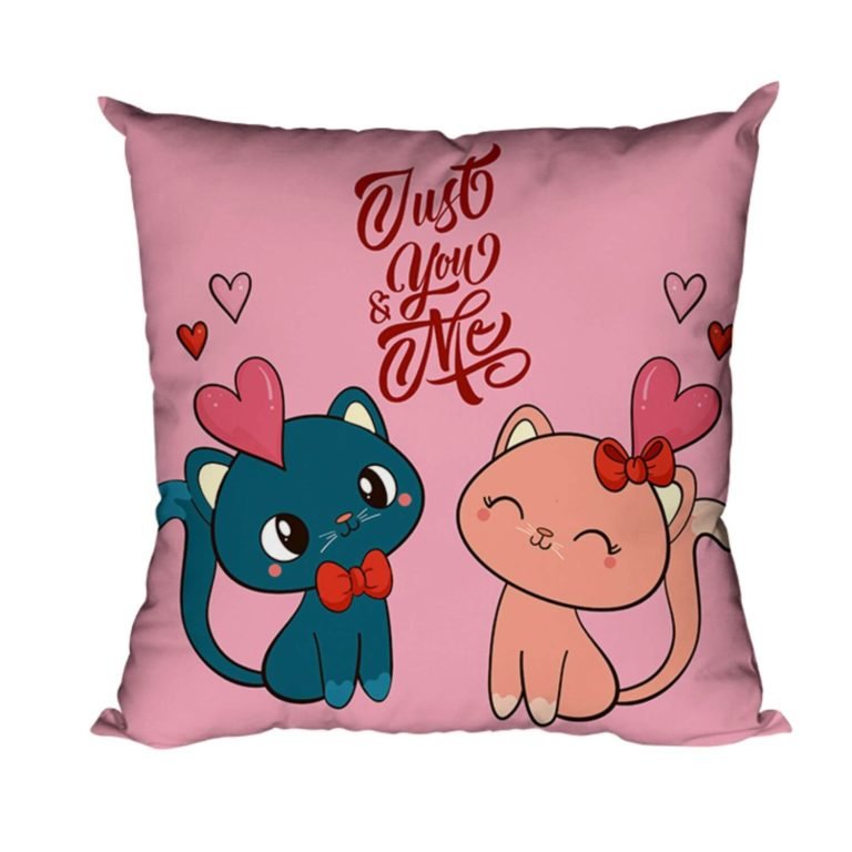 Cute Cat Love Just You Me Cushion Cover