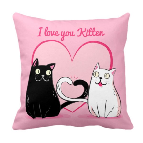 I Love You Kitten Cushion Cover