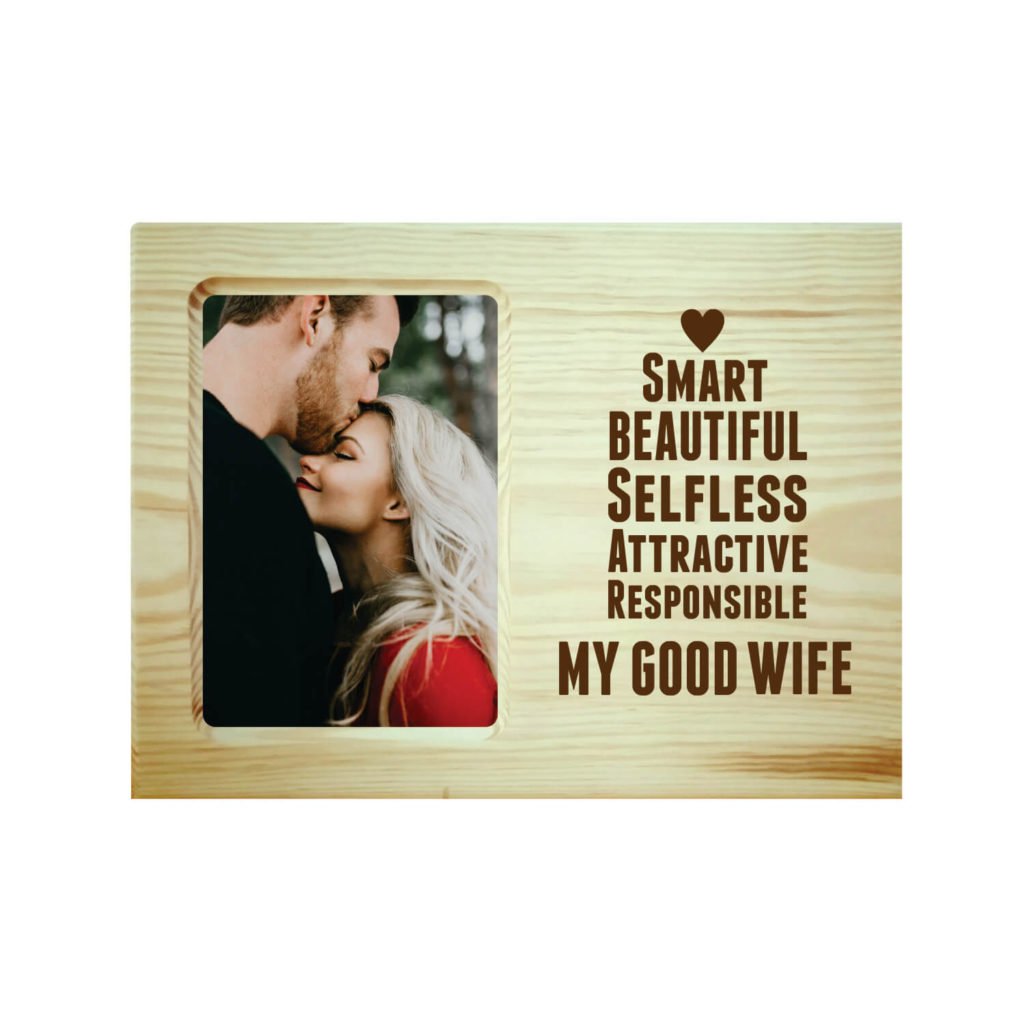 Beautiful Good Wife Engraved Photo Frame