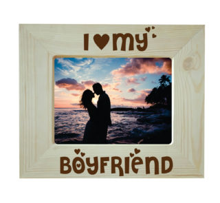 I Love My Boyfriend Engraved Photo Frame