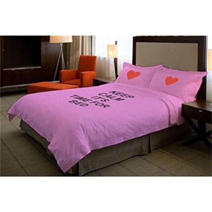 Keep Calm Its Bed Time Bedsheet with Pillows Cases - Image 13