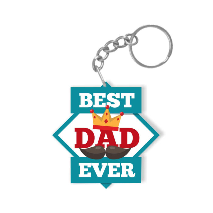 King Best Dad Ever Keychain