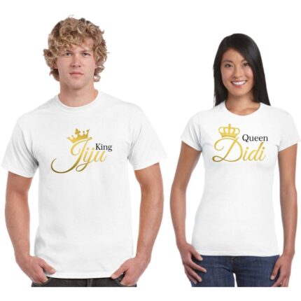 King Jiju Queen Didi Couple T-shirt - Image 2