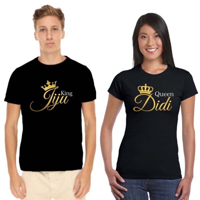 King Jiju Queen Didi Couple T-shirt