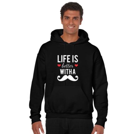 Life is Better With Moustache Sweatshirt - Image 2